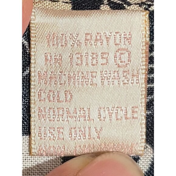 Vintage Cimarron Moda Short-Sleeve Button-Up Shirt L Black/Beige Geometric Print - Picture 6 of 10